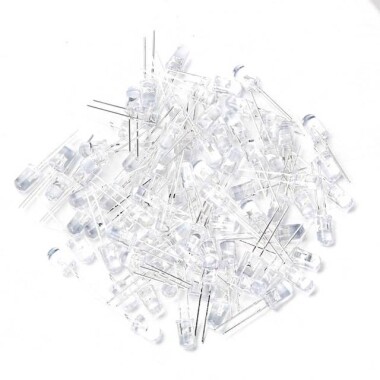 48-72V 5mm Şeffaf Turuncu LED 20cm Kablolu - 4