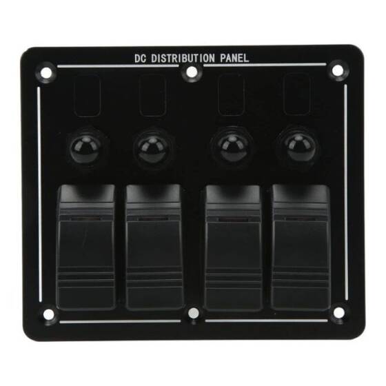 4'lü ON-OFF Kırmızı Işıklı Anahtar Switch Panel - Aşırı Akım Korumalı - 1