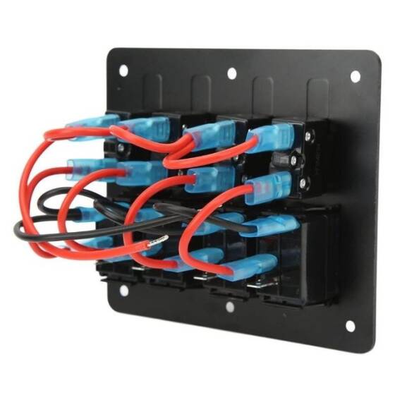 4'lü ON-OFF Kırmızı Işıklı Anahtar Switch Panel - Aşırı Akım Korumalı - 2