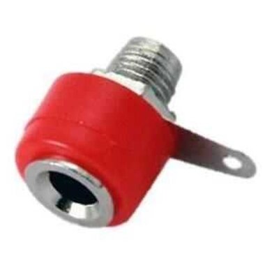 4mm Born Jak - Banana Kırmızı Kısa Dişi Soket Vidalı - Görsu Elektronik