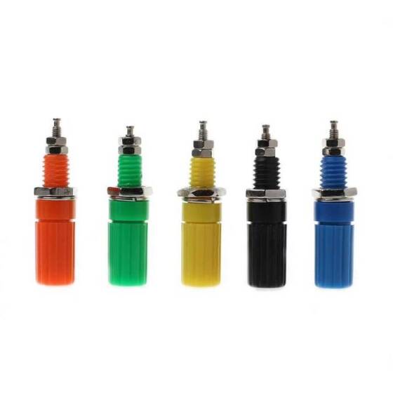 4mm Born Jak - Banana Siyah Dişi Soket Vidalı - 3