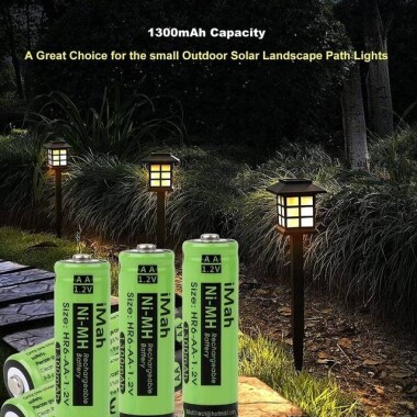 4PCS PALO AA1300MAH Ni-MH Şarj Edilebilir Pil - 4