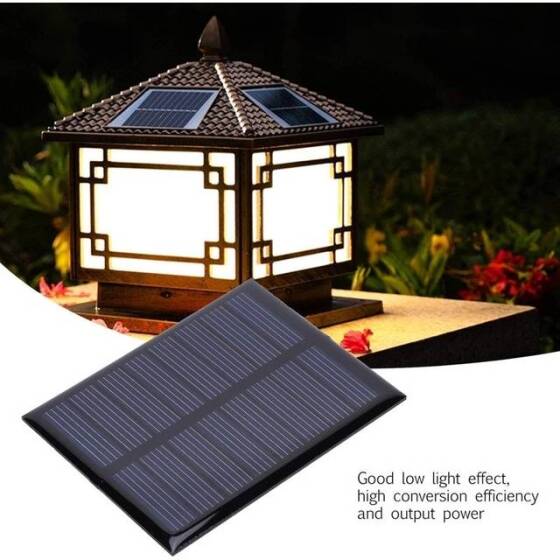 4V 150MA Günel Paneli - Solar Panel - Güneş Pili 15cm Kablolu 60x80mm - 2