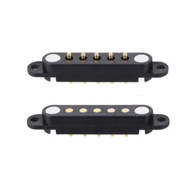 5 Pin 2.54mm Pogo Pin Manyetik Konnektör Takımı - Kulaklı - Görsu Elektronik