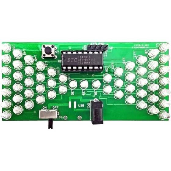 5 V Elektronik Kum Saati DIY Kiti Komik Elektrik Üretim Kiti Hassas 57 Mavi Led Lambalar Çift Katmanlı PCB Kurulu 84x40mm - 4