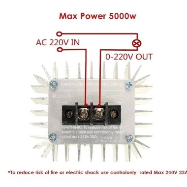5000W 220V AC Motor Dimmer Hız Kontrol Kartı - 6