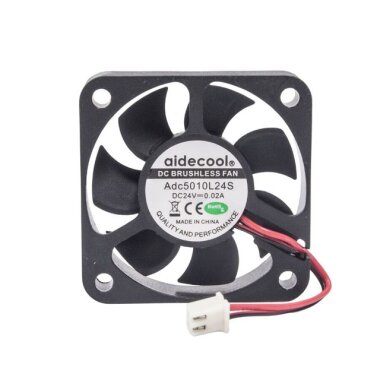 50x50x10mm 24V 0.02A Fan 2 Kablolu - Görsu Elektronik