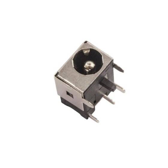 5.5x2.5mm DC Jack Şasesi - Yandan İğne Bacak - 1