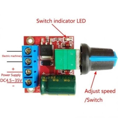 5A 35V Mini DC Motor Hız Kontrol Devresi - 3