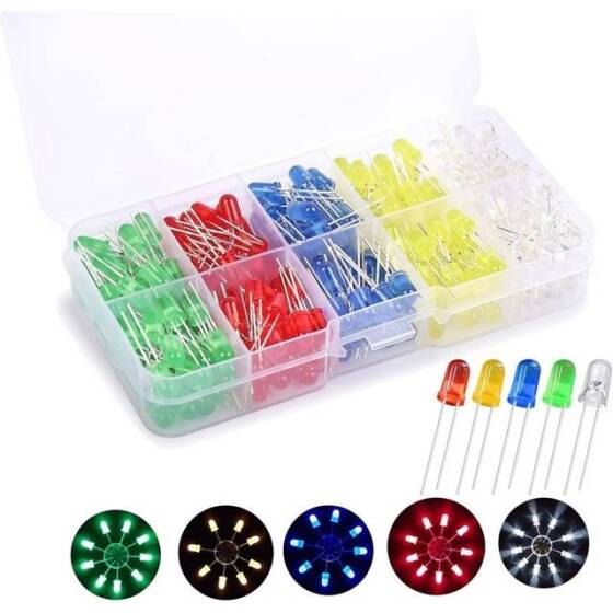 5mm Beyaz Led 18mm Bacaklı - 1