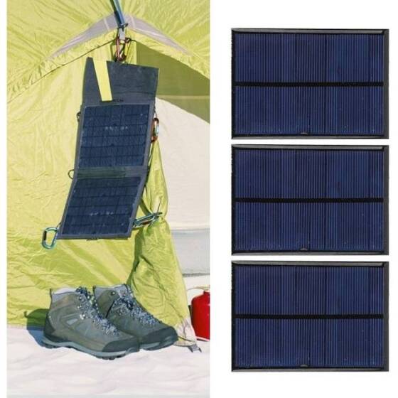 5V 200MA Günel Paneli - Solar Panel - Güneş Pili 15cm Kablolu 70x90mm - 2