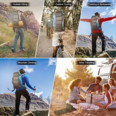 5V 30W Monokristal Güneş Katlanır Güneş Enerjili Dış Mekan Cep Telefonu Şarj Kartı - 4