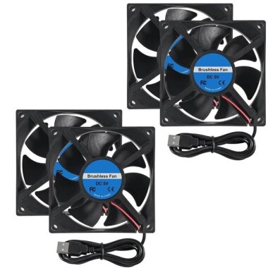 5V DC 0-27A 8025 Yağ İçeren Fan-XH2-54-2P 30cm Kablo Boyutu:80x80x25mm - 1
