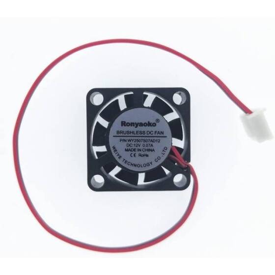 5V DC 2507 Yağ İçeren Fan-XH2-54-2P 30cm Kablo 8000RPM Boyut:25x25x7mm - 3