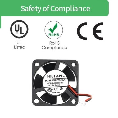 5V DC 3010 Çift Bilyalı Fan-XH2-54-2P 30cm Kablo Boyutu:30x30x10mm - 4