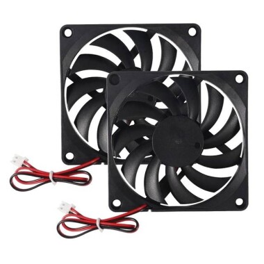 5V DC 8010 Yağ İçeren Fan-XH2-54-2P 30cm Kablo Boyutu:80x80x10mm - 1