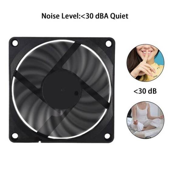 5V DC 8010 Yağ İçeren Fan-XH2-54-2P 30cm Kablo Boyutu:80x80x10mm - 4