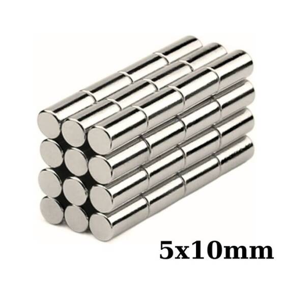 5x10mm Neodyum Güçlü Mıknatıs - Neodim Magnet - 1
