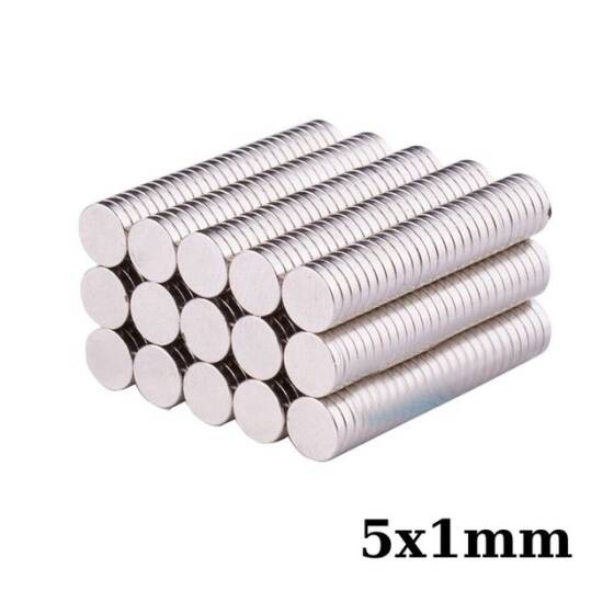 5x1mm Neodyum Güçlü Mıknatıs - Neodim Magnet - 1