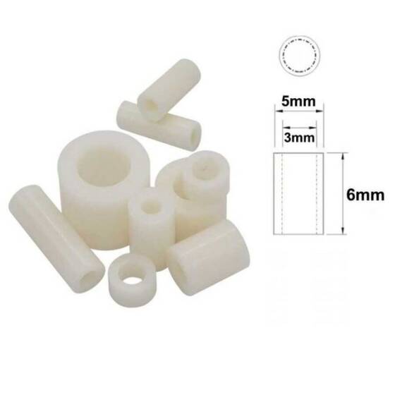 5x6mm Led Distans (Standoff) - Beyaz - 1