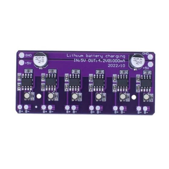 6-Kanal Bağımsız 4.2V 18650 Pil Şarj Devresi - 2