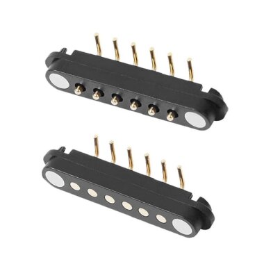 6 Pin 2.54mm 90C Pogo Pin Manyetik Konnektör Takımı - Görsu Elektronik