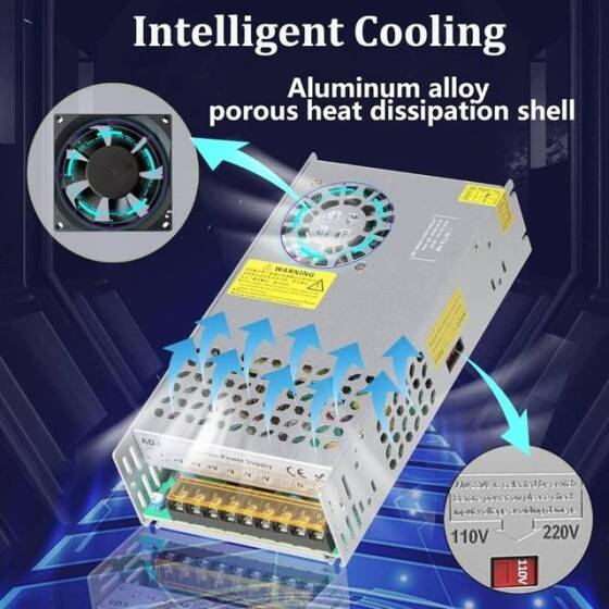 600W 12V 50A Yağmura Dayanıklı Güç Kaynağı FY-12-600W - 3