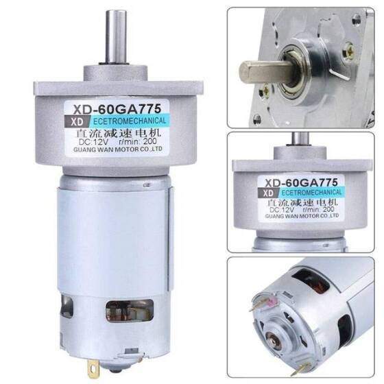 60GA775 DC 12V 100RPM DC Redüktörlü Motor - 2