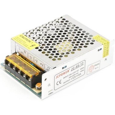 60W 12V 5A Süper İnce Plastik Kasa Led Özel Kablolu Güç Kaynağı - 3