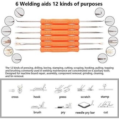 60W Ayarlanabilir Sıcaklık Havya 5 adet Havya Ucu Dahil EU Fişli Yüksek Kalite - 4