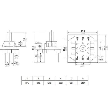 6847A 3.3V 0kPa - 40kPa Basınç Sensörü Verici Modülü - 3
