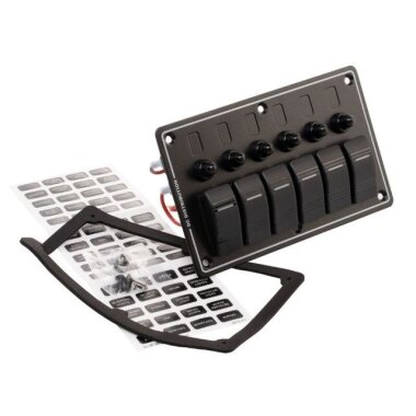 6'lı ON-OFF Kırmızı Işıklı Anahtar Switch Panel - Aşırı Akım Korumalı - 3