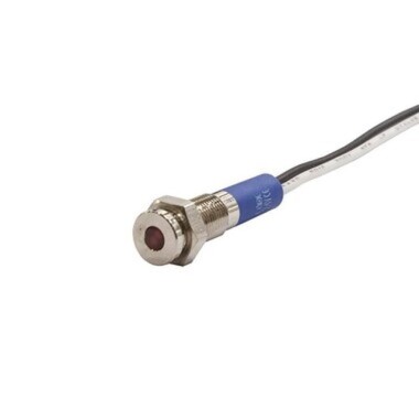 6mm 24v Kırmızı Led Metal Kablolu Sinyal Lambası IP67 GQ6T-R - Görsu Elektronik