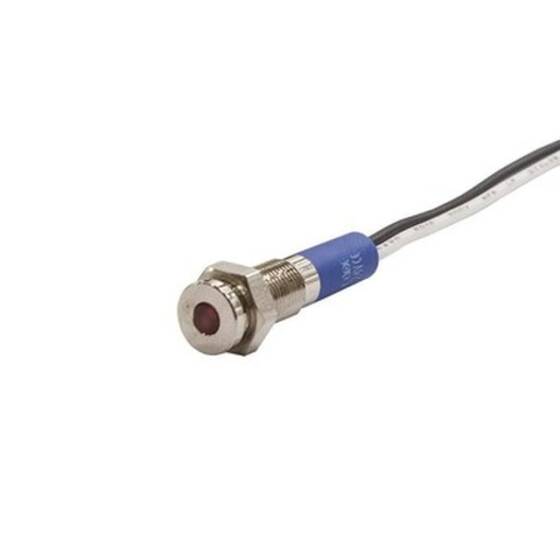 6mm 24v Kırmızı Led Metal Kablolu Sinyal Lambası IP67 GQ6T-R - 1