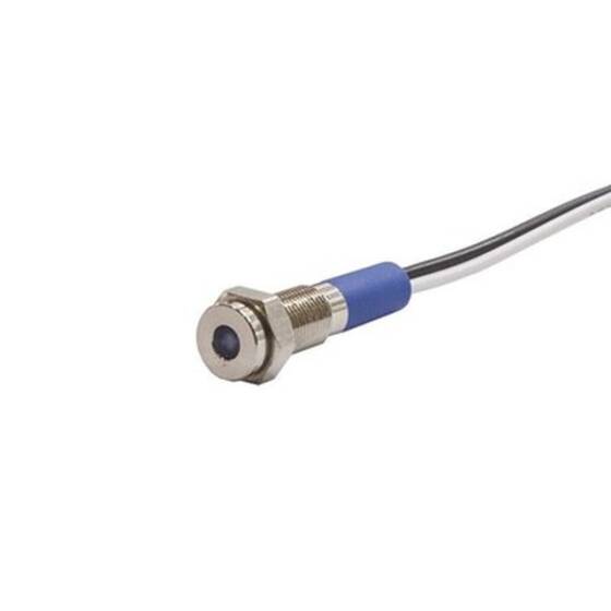 6mm 24v Mavi Led Metal Kablolu Sinyal Lambası IP67 GQ6T-B - 1