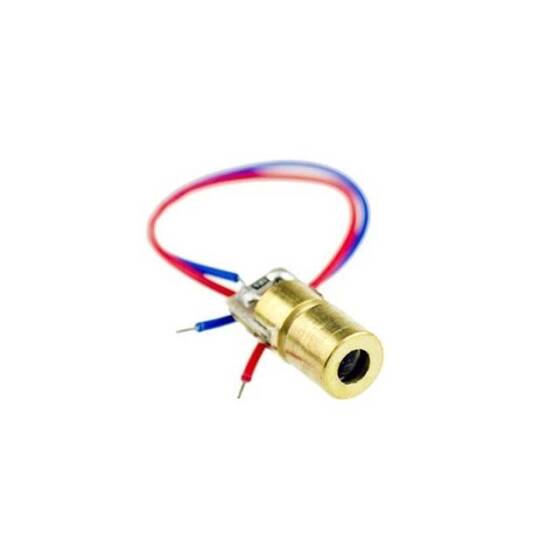 6mm 650nm 5mw Kırmızı Nokta Kafalı Lazer (Dc 3-5V) - 1