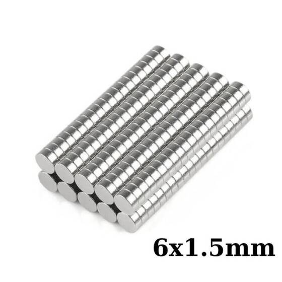 6x1.5mm Neodyum Güçlü Mıknatıs - Neodim Magnet - 1