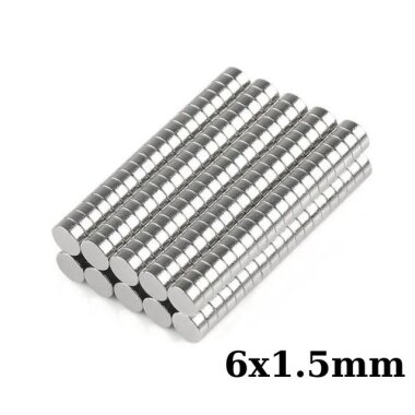 6x1.5mm Neodyum Güçlü Mıknatıs - Neodim Magnet - Görsu Elektronik