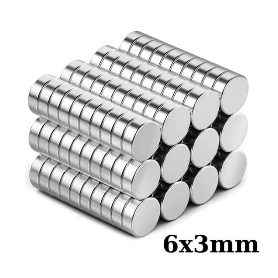 6x3mm Neodyum Güçlü Mıknatıs - Neodim Magnet - 1