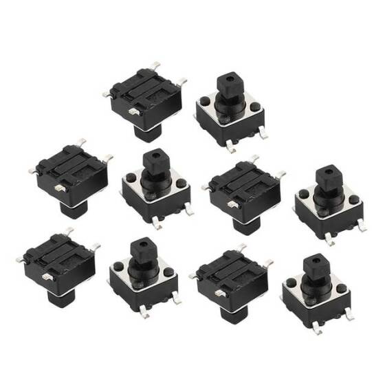 6x6x7.3mm Basmalı Düğme Anahtar Kare - 1
