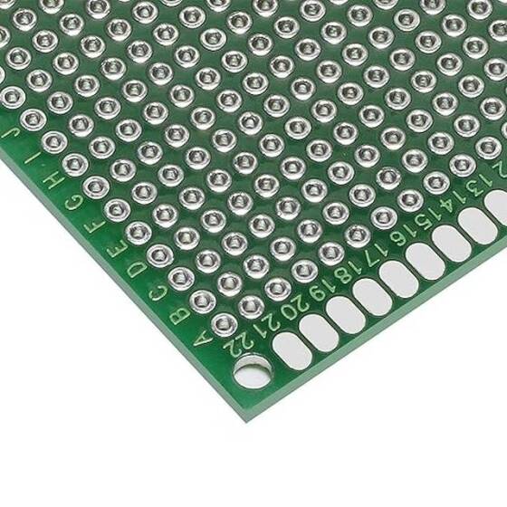 6x8cm Çift Yüzlü Delikli Pertinaks - Prototip PCB - 3