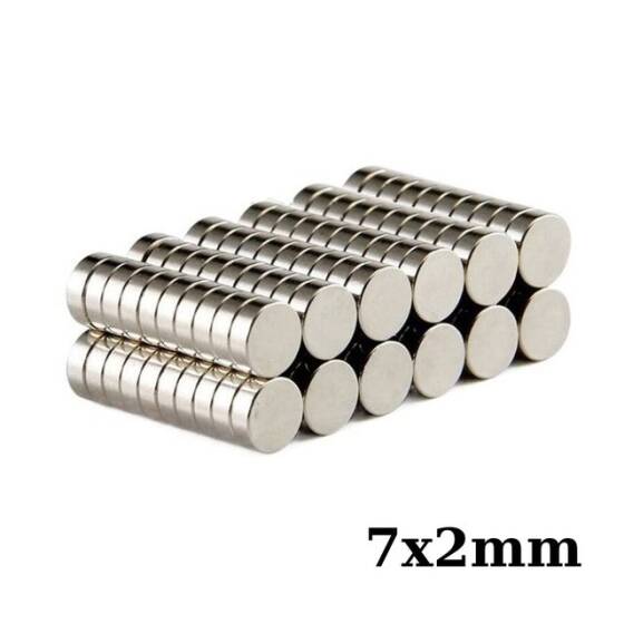 7x2mm Neodyum Güçlü Mıknatıs - Neodim Magnet - 1