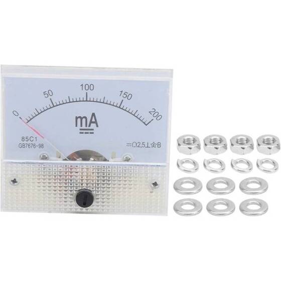 85C1-A DC Pointer Ampermetre DC 0-200MA - 1