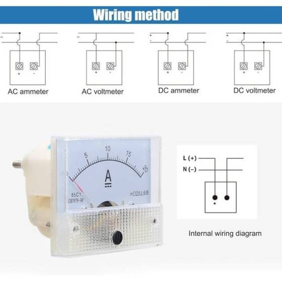 85C1-A DC Pointer Ampermetre DC 0-20MA - 3