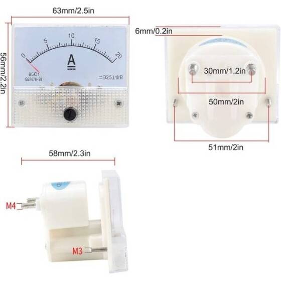 85C1-A DC Pointer Ampermetre DC 0-20MA - 4