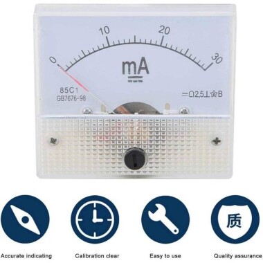 85C1-A DC Pointer Ampermetre DC 0-30MA - 4