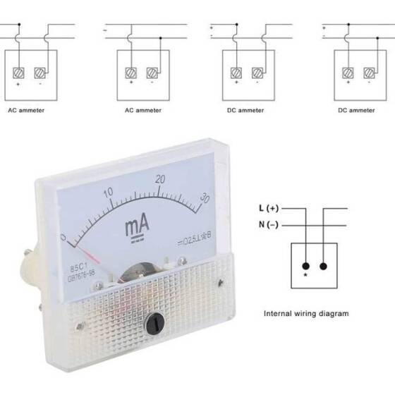 85C1-A DC Pointer Ampermetre DC 0-3A - 3