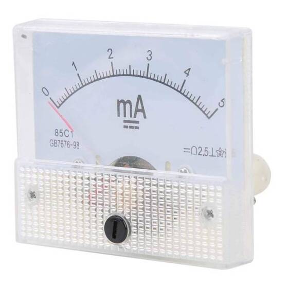 85C1-A DC Pointer Ampermetre DC 0-500MA - 5