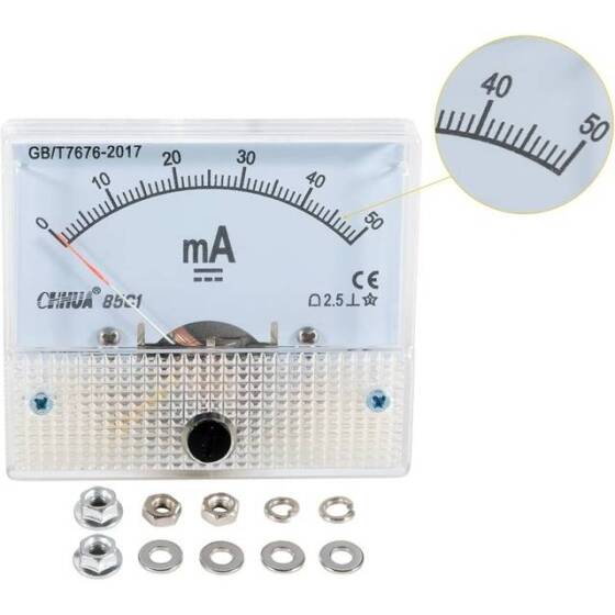 85C1-A DC Pointer Ampermetre DC 0-50MA - 2