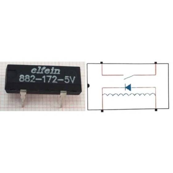 882-172 5V Reed Röle Tek Kontak N/O 5VDC 0.5A - 2